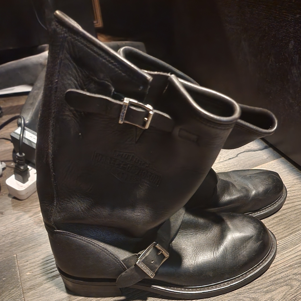 Harley Davidson motorcycle boots black sz 9 leather